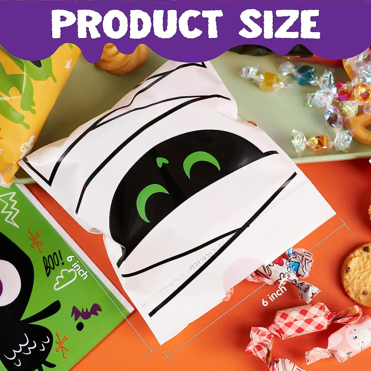 108 Pcs Four-Sided Halloween Goody Bags