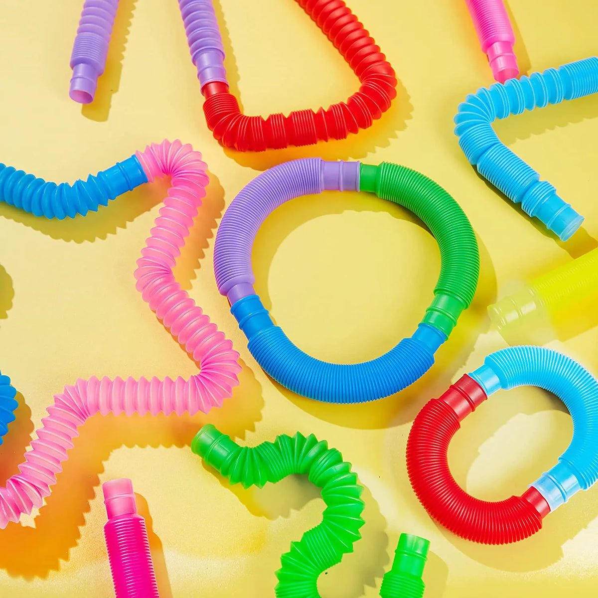 36-Pack Pop Tubes Toy, 9 Colors