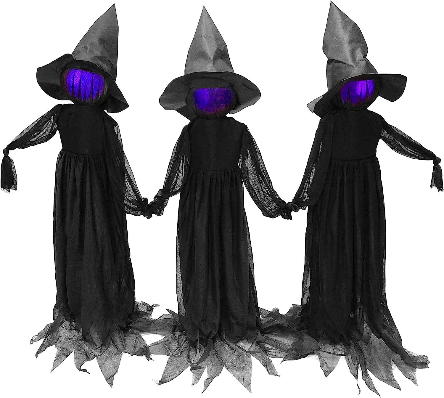 3-Pack 4.2 ft Halloween Witch Yard Decorations