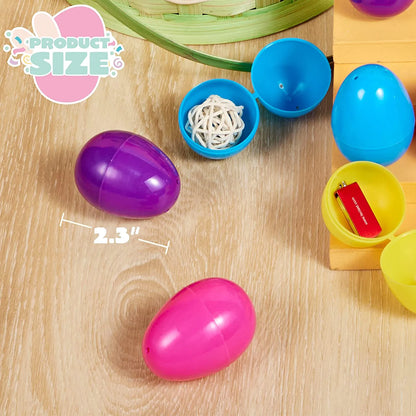 144 Pack Plastic Easter Egg Shells 2.3 Inches