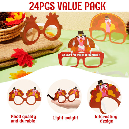 JOYIN Thanksgiving Glass Frames (24 Pack)
