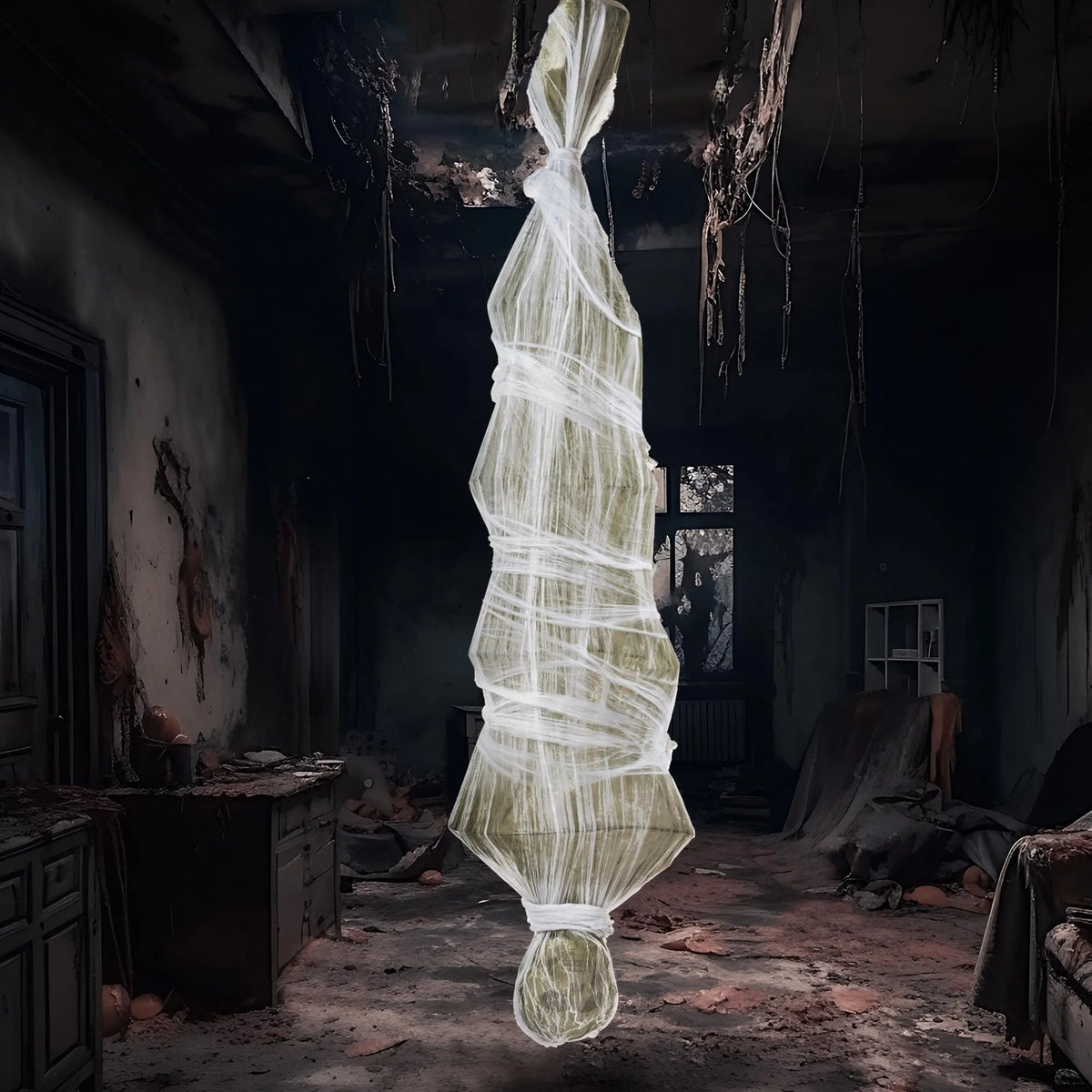 72-Inch Halloween Hanging Cocoon Corpse Outdoor Decoration