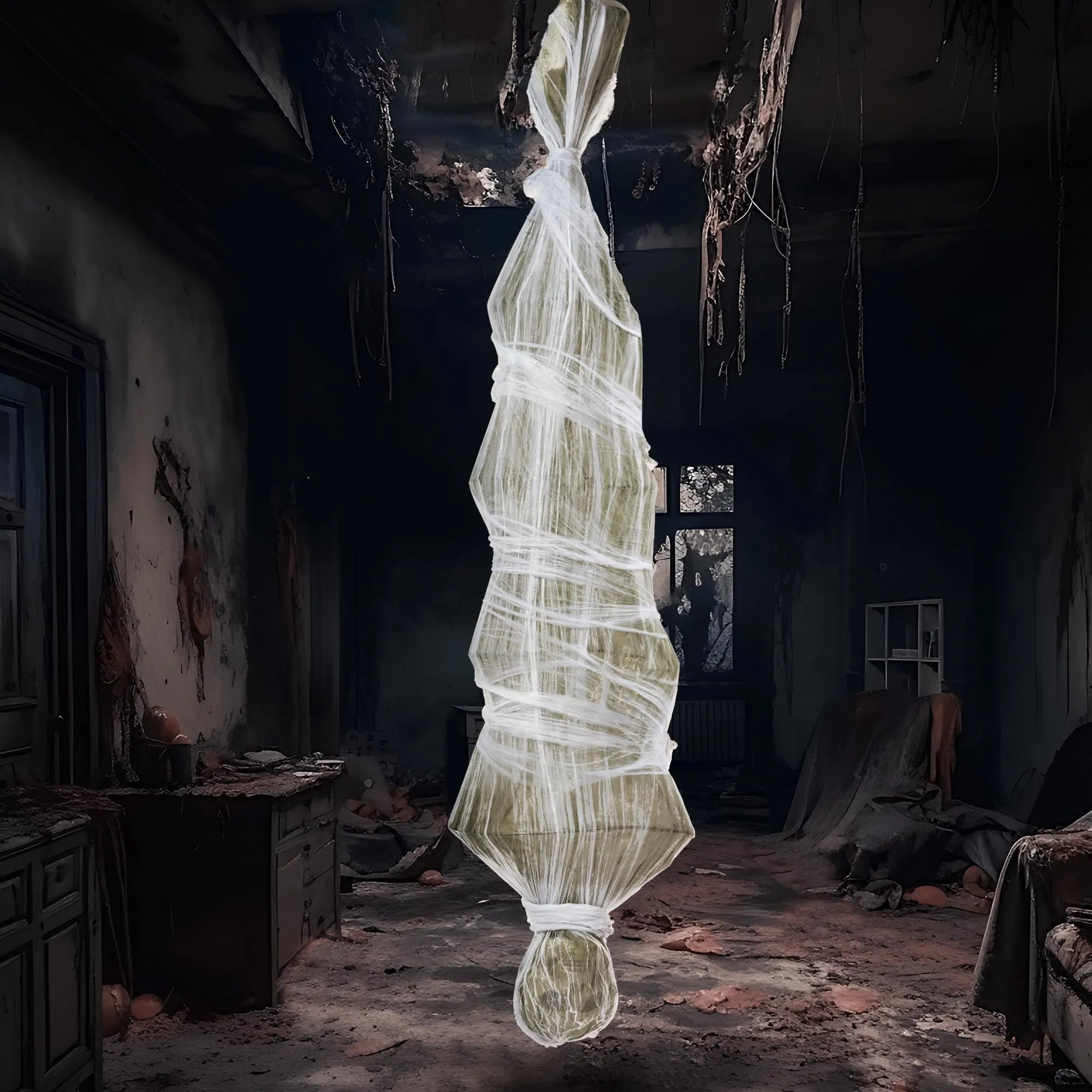 72-Inch Halloween Hanging Cocoon Corpse Outdoor Decoration