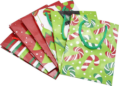 18 Pack Christmas Gift Bags - Holiday Paper Gift Bags