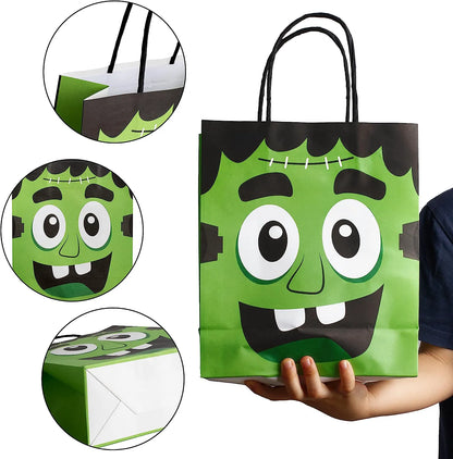 Halloween Colorful Bags with Handles, 24 Pack