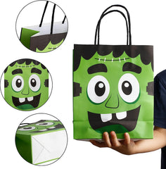 Halloween Colorful Bags with Handles, 24 Pack