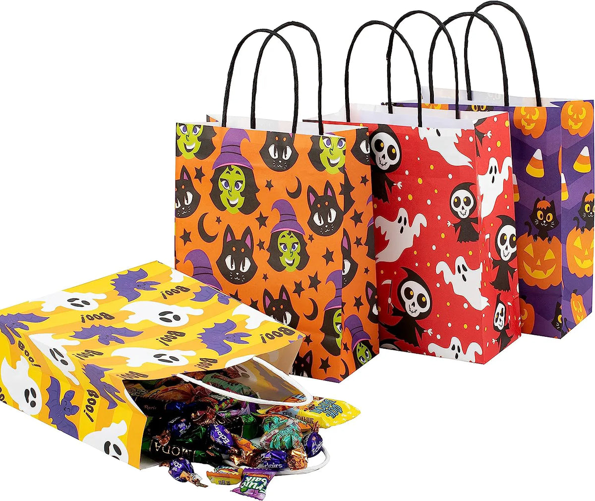 Halloween Treat Bags with Handles, 24 Count