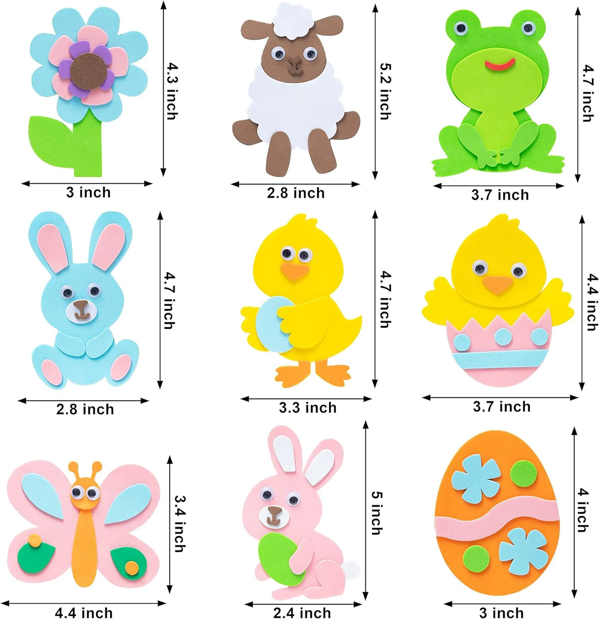 JOYIN Easter Egg Magnet Craft Set (24 Pack)