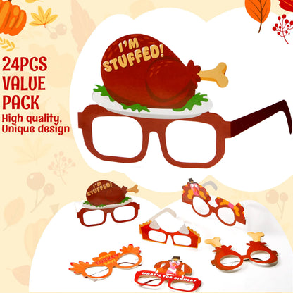 JOYIN Thanksgiving Glass Frames (24 Pack)