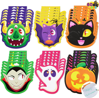 Halloween Spooky Characters Mini Notepad Set - 60 Pack