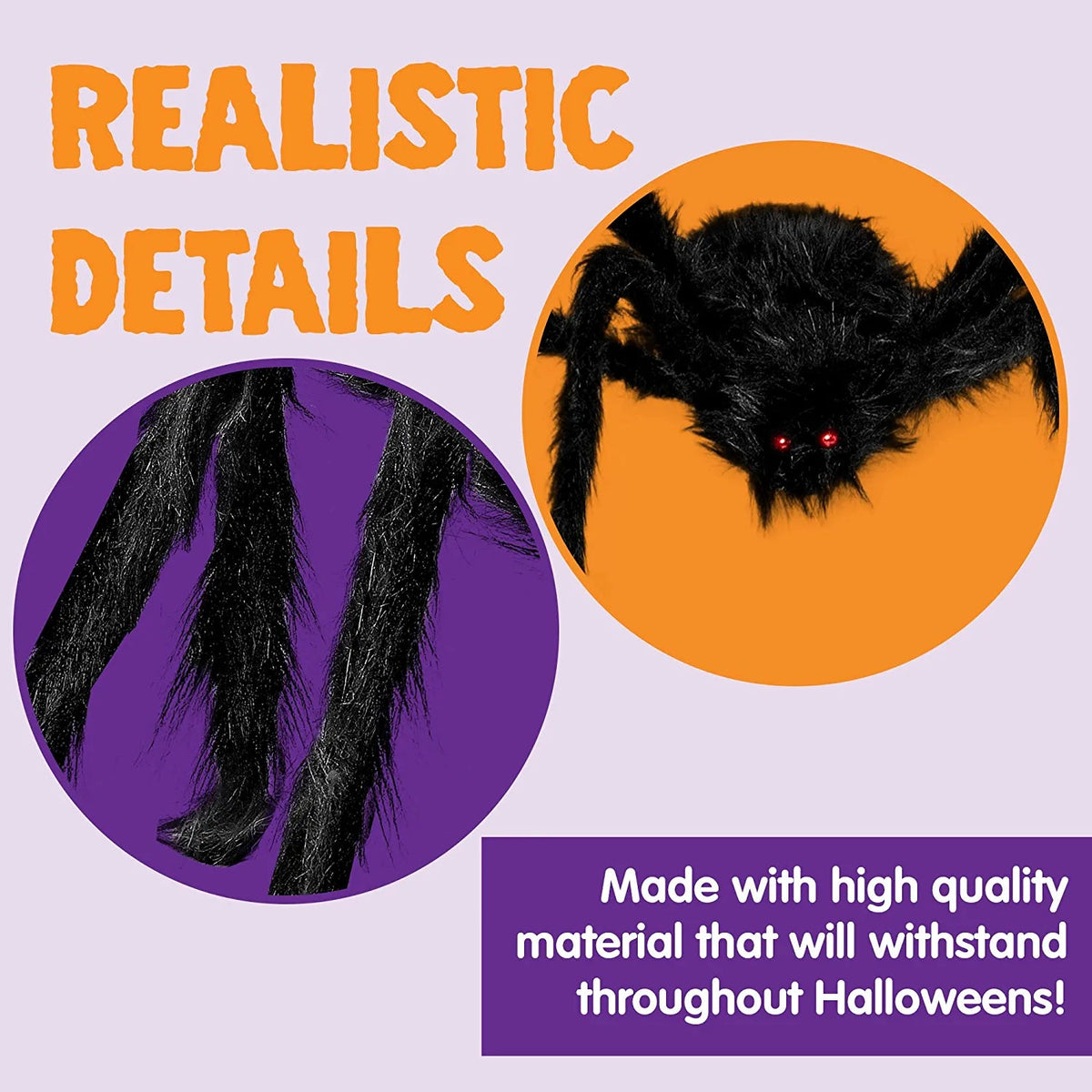 Halloween Hairy Spiders (2-Pack)
