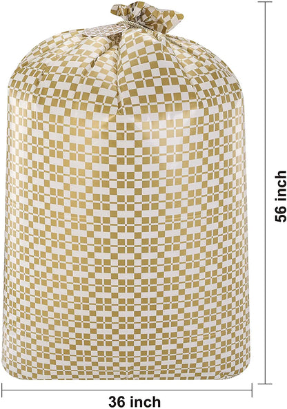 Holiday Gold Plastic Gift Bags