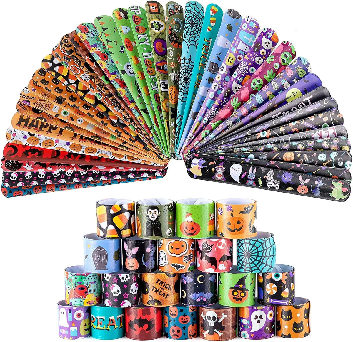 Halloween Slap Bracelets (72-Pack)