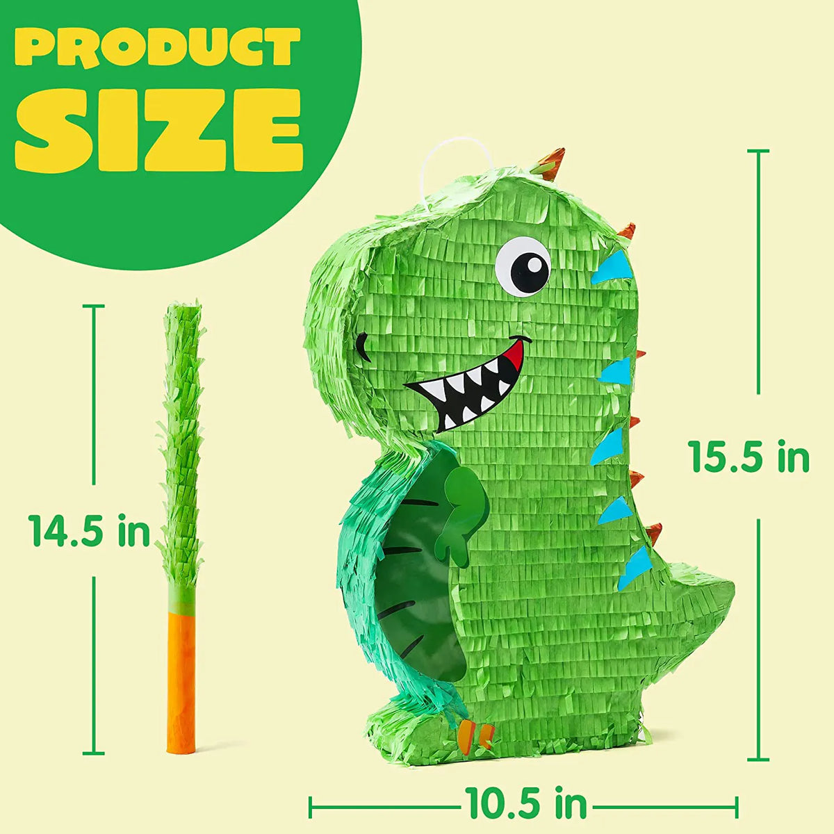 Dinosaur Pinata Set with Bat and Blindfold