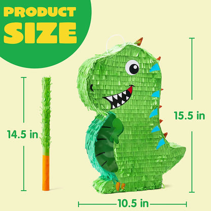 Dinosaur Pinata Set with Bat and Blindfold