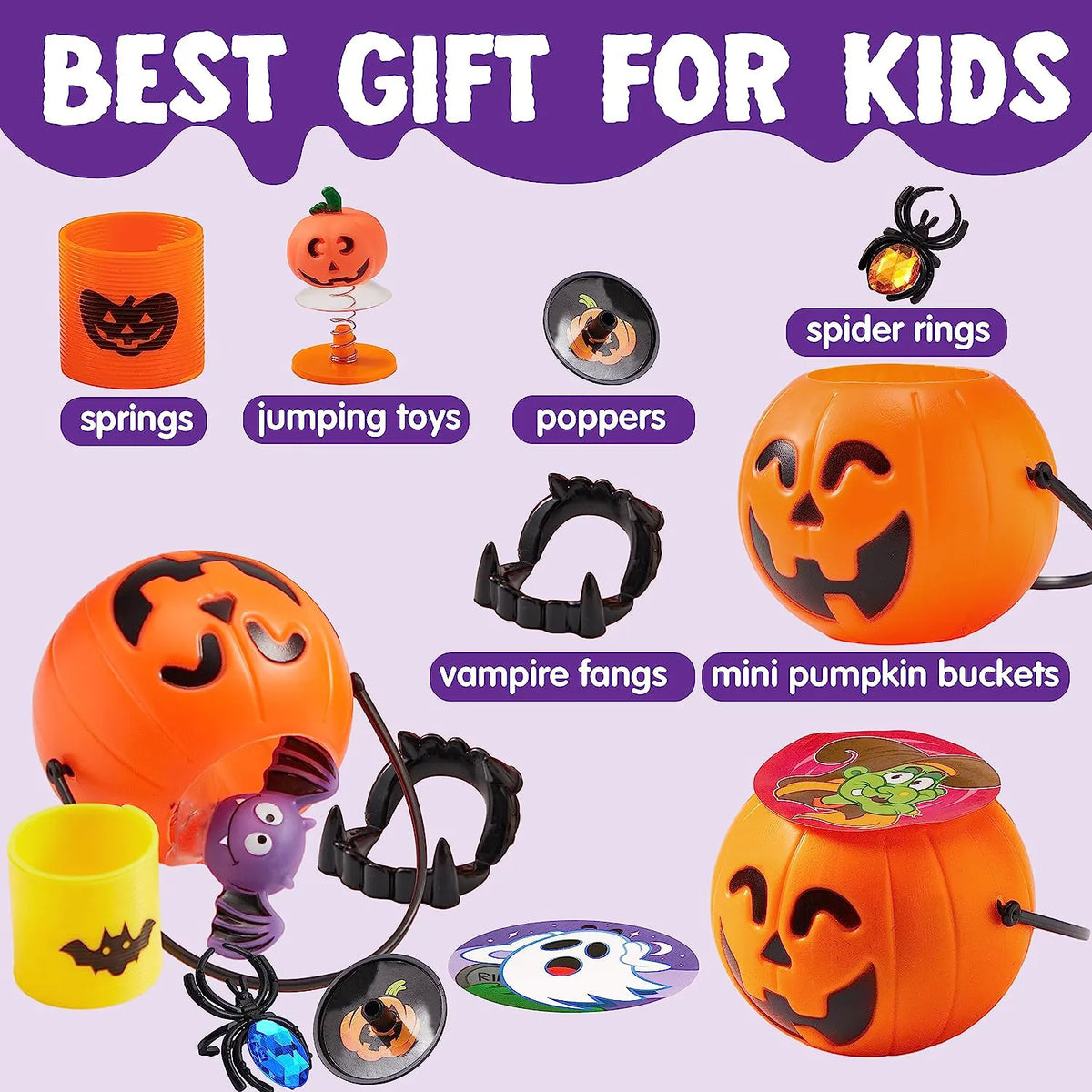 Prepack Novelty Toy Set with Pumpkin Bucket