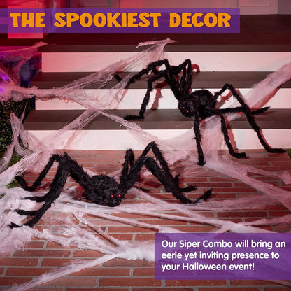 Halloween Hairy Spiders (2-Pack)