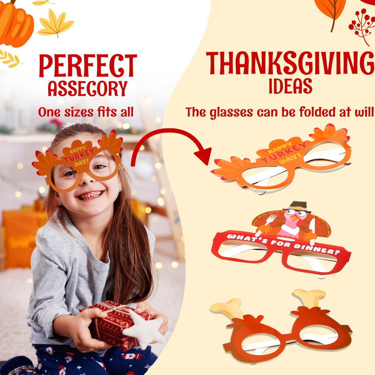 JOYIN Thanksgiving Glass Frames (24 Pack)