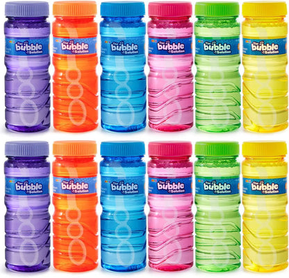 4 oz Bubble Bottles with Wand, 24 Pack