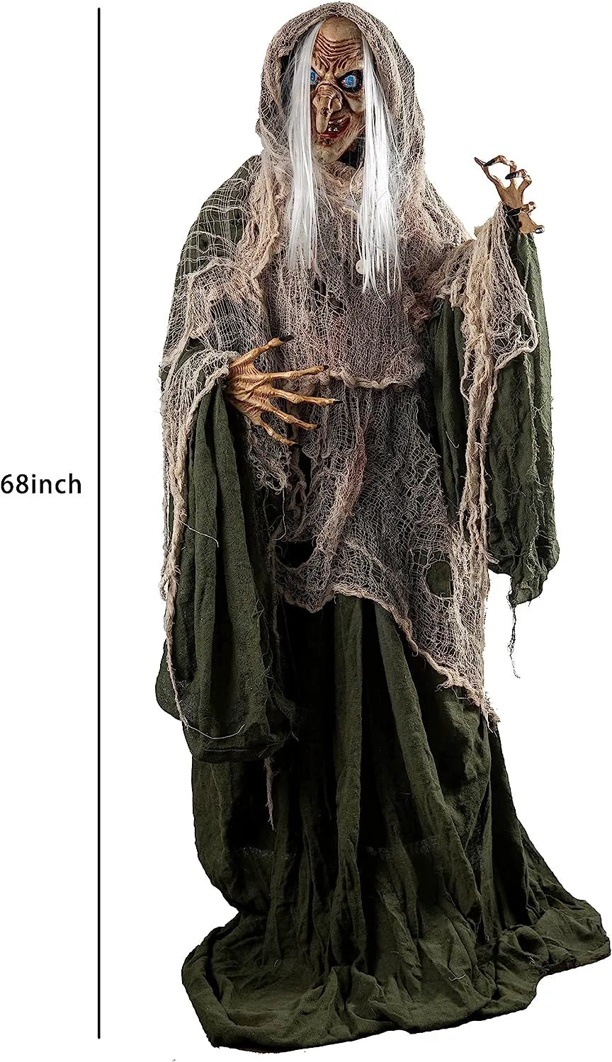68-Inch Animated Witch Decoration