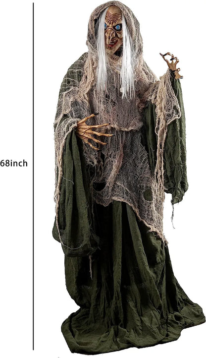 68-Inch Animated Witch Decoration