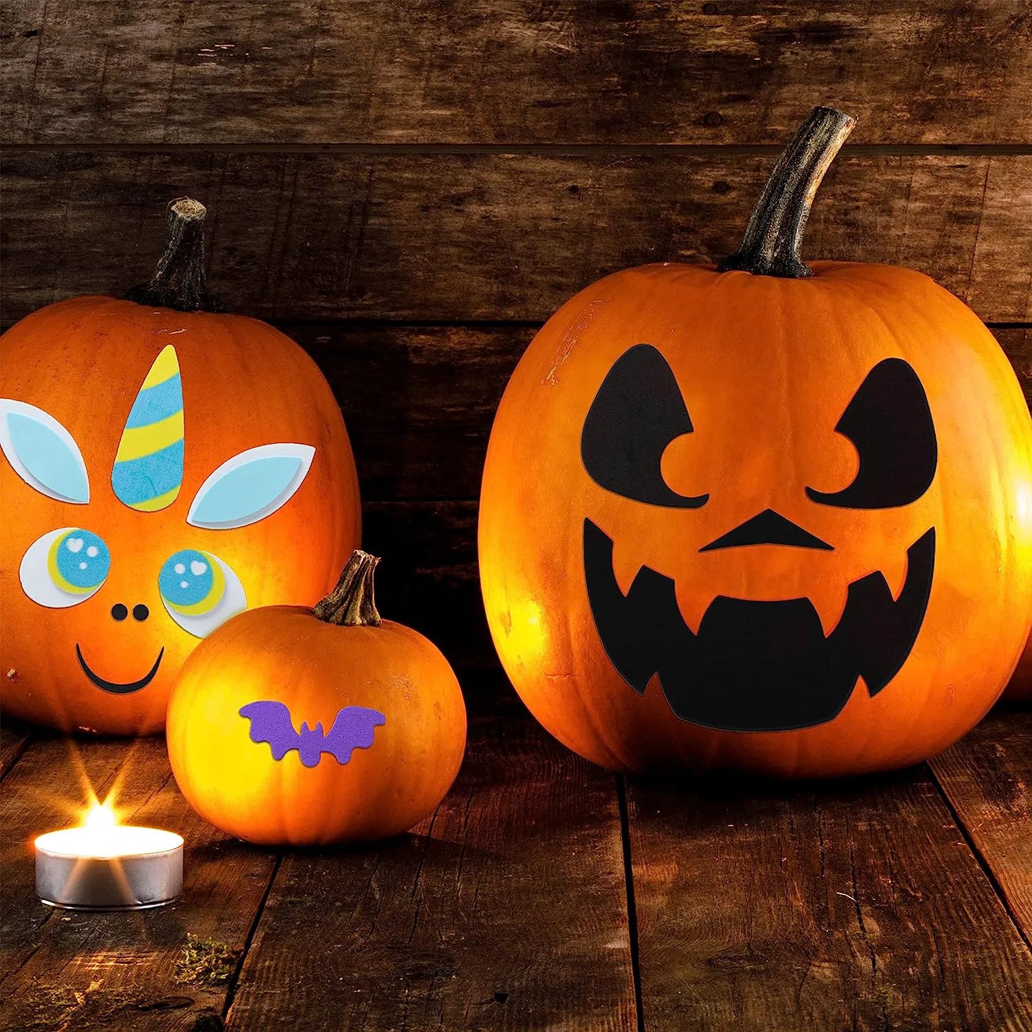 15 Pack Foam Pumpkin Stickers