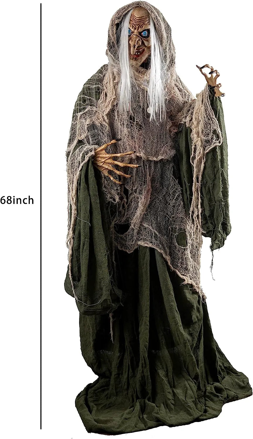 68-Inch Animated Witch Decoration