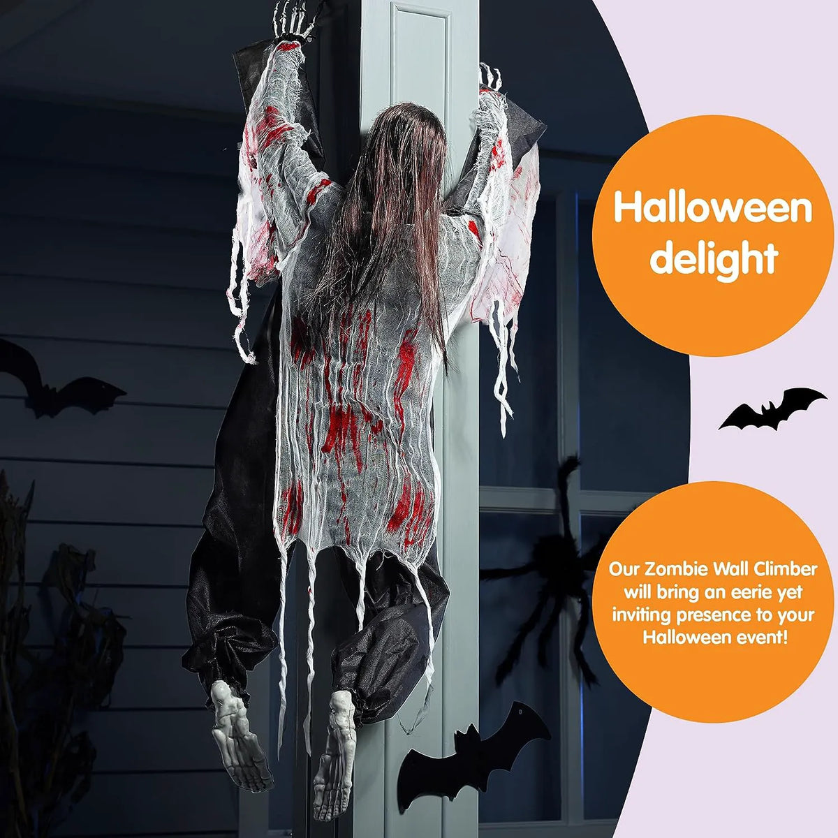 Joyin 2-Pack 47-Inch Halloween Climbing Zombies Wall Decoration
