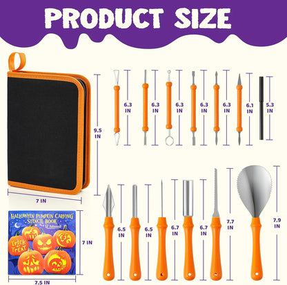 14-Piece Halloween Pumpkin Carving Kit