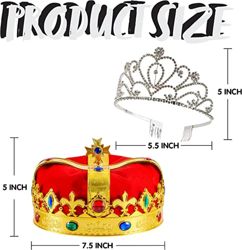 King's and Queen's Royal Crowns, 2 Pack