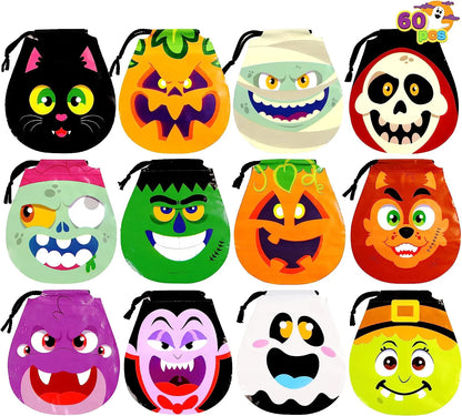 Big Head Drawstring Goody Bags, 60-Pack
