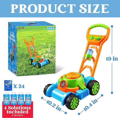 Sloosh Bubble Lawn Mower Toddler Toy, Blue