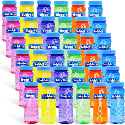 4 oz Bubble Bottles with Wand, 24 Pack