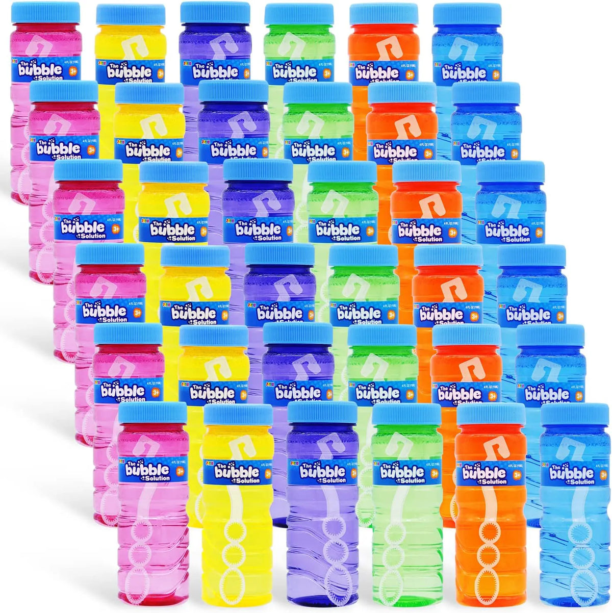 4 oz Bubble Bottles with Wand, 24 Pack