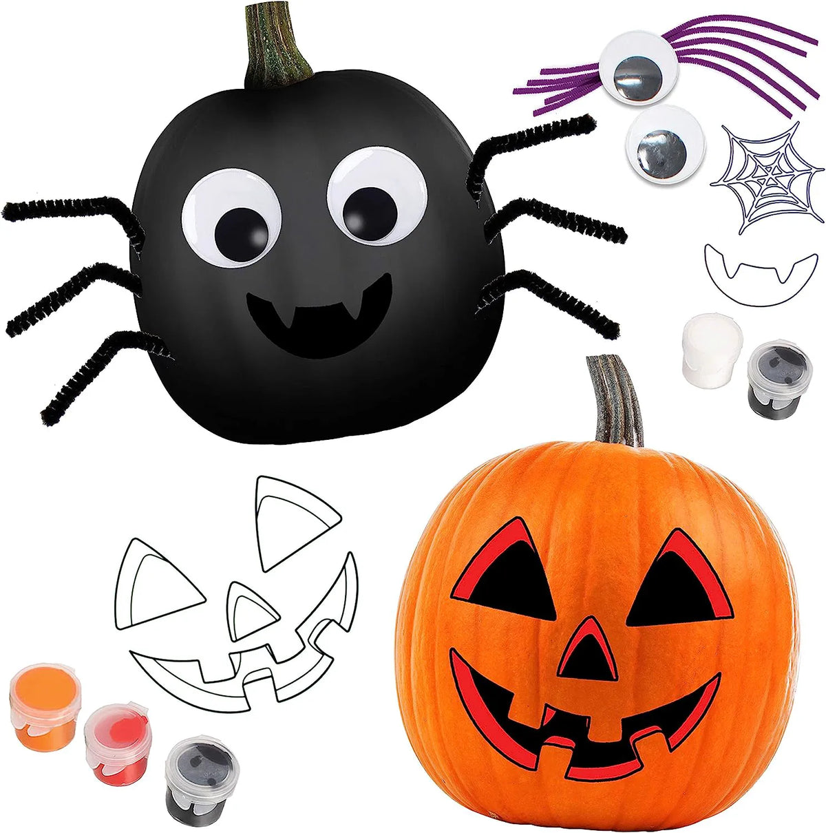 KLEVER KITS Coloring Pumpkins with 8 Characters