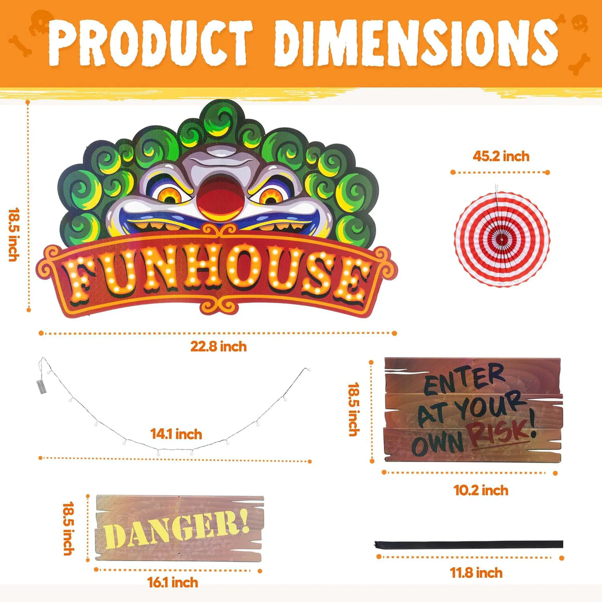 Halloween Circus Carnival Trunk-or-Treat Car Decorations Kit