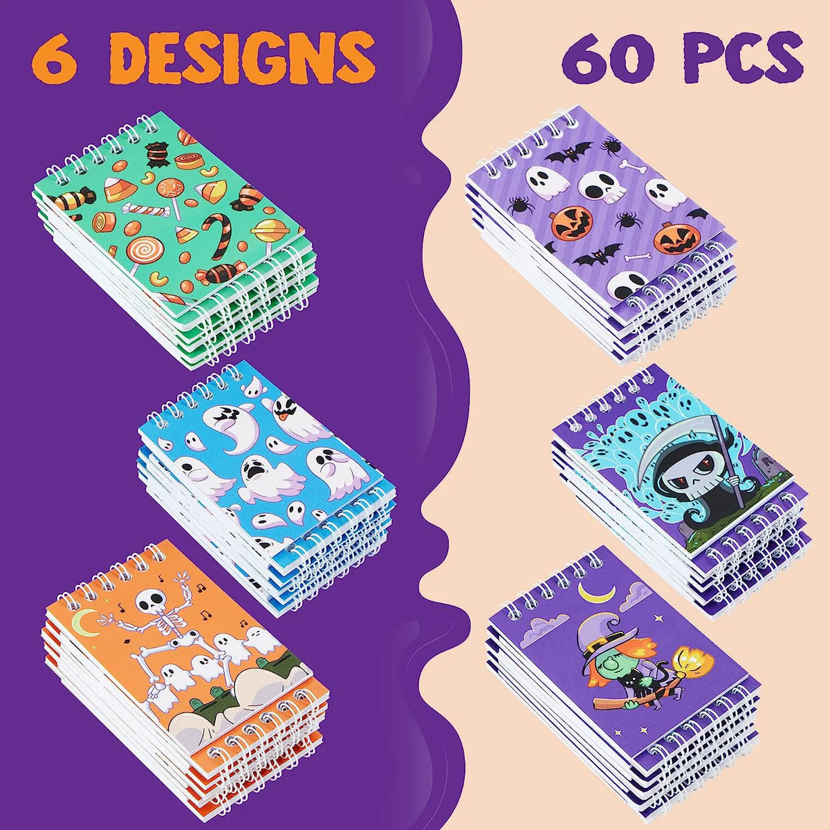 Halloween Spooky Notepad Set (60 Pack)