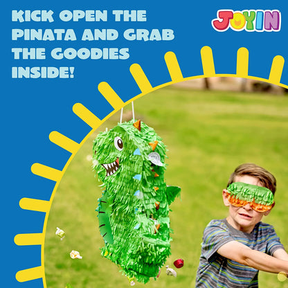 Dinosaur Pinata Set with Bat and Blindfold