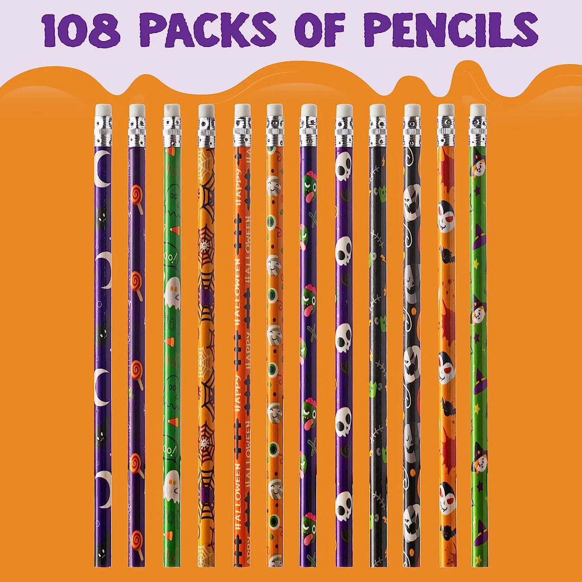 108 Halloween Pencils