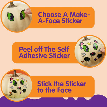 36 Halloween Pumpkin Face Stickers