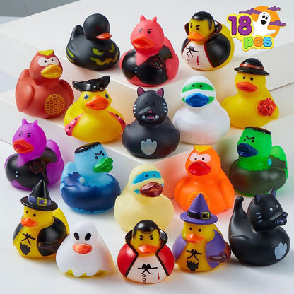 18-Pack Halloween Novelty Rubber Ducks