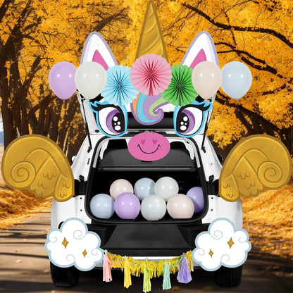 Unicorn Halloween Trunk or Treat Car Decoration Kit