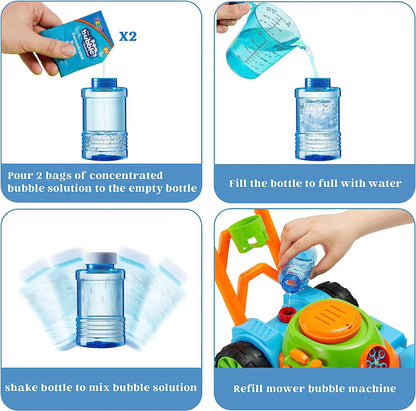 Sloosh Bubble Lawn Mower Toddler Toy, Blue