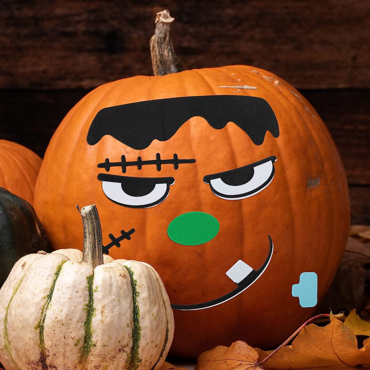15 Pack Foam Pumpkin Stickers