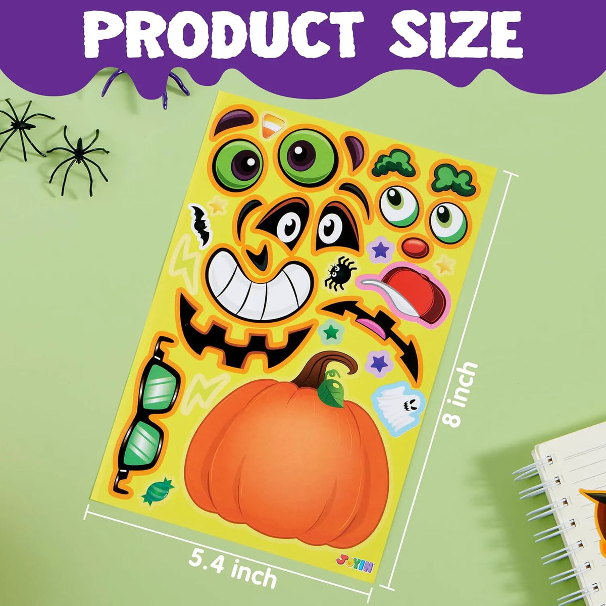 24 Halloween Pumpkin Decorating Stickers