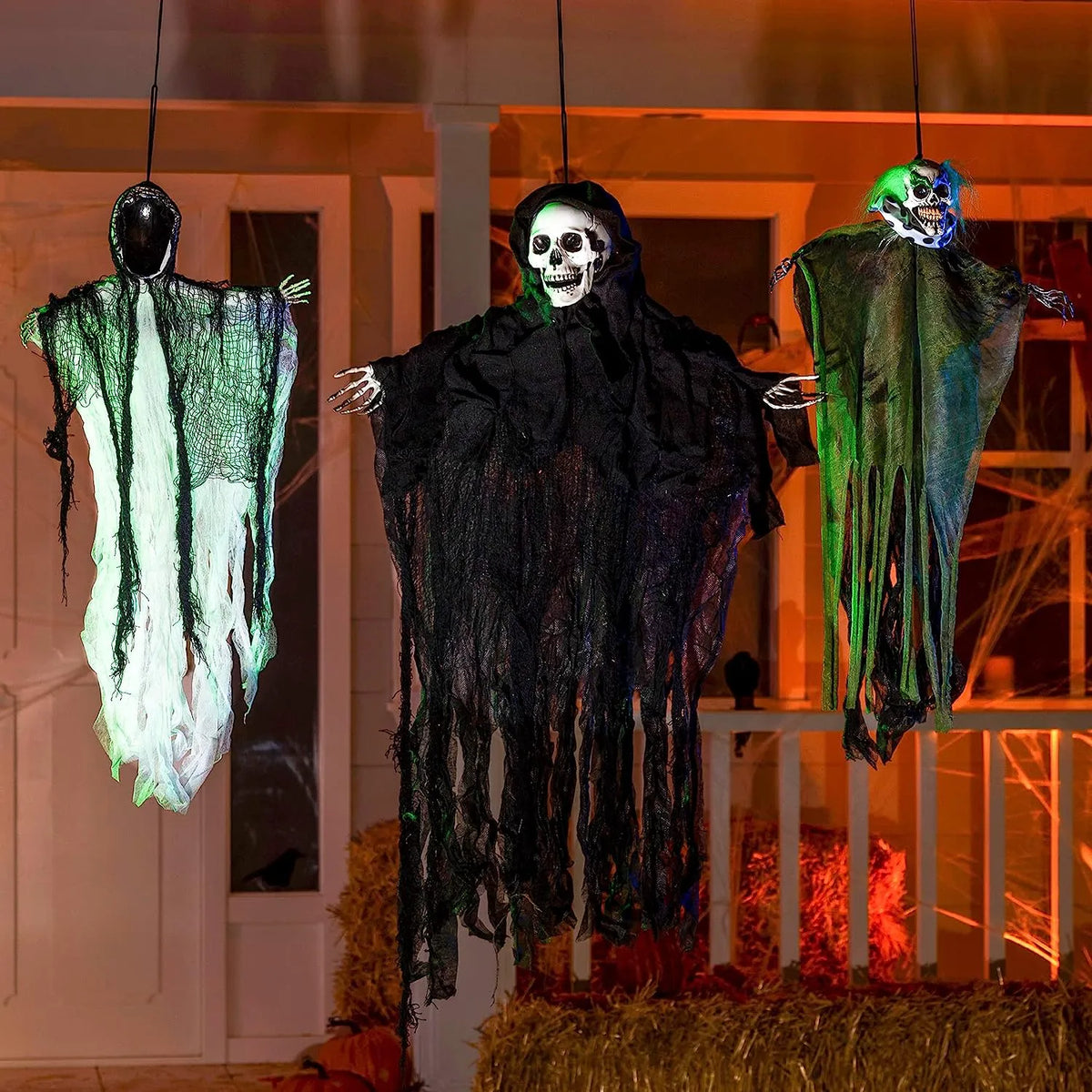 Hanging Clown, Ghost, and Grim Reaper