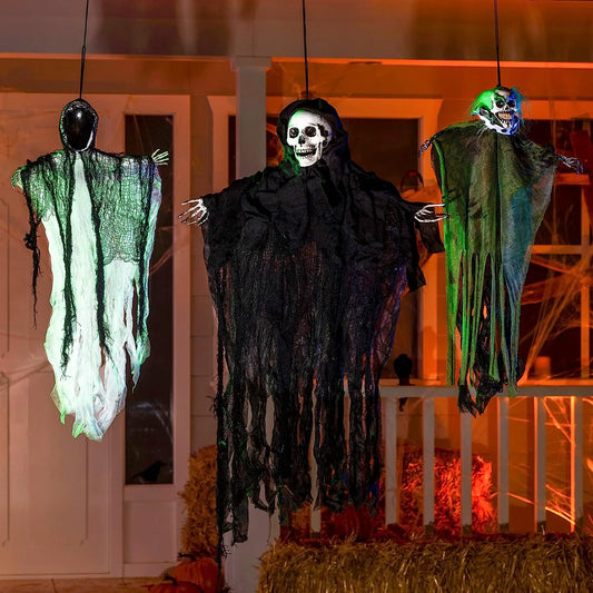 Hanging Clown, Ghost, and Grim Reaper