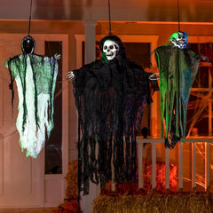 Hanging Clown, Ghost, and Grim Reaper