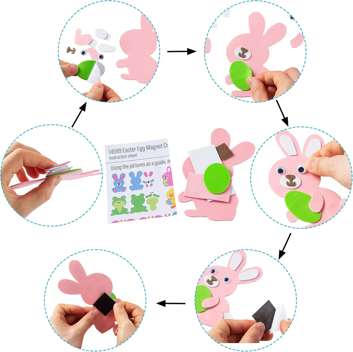 JOYIN Easter Egg Magnet Craft Set (24 Pack)