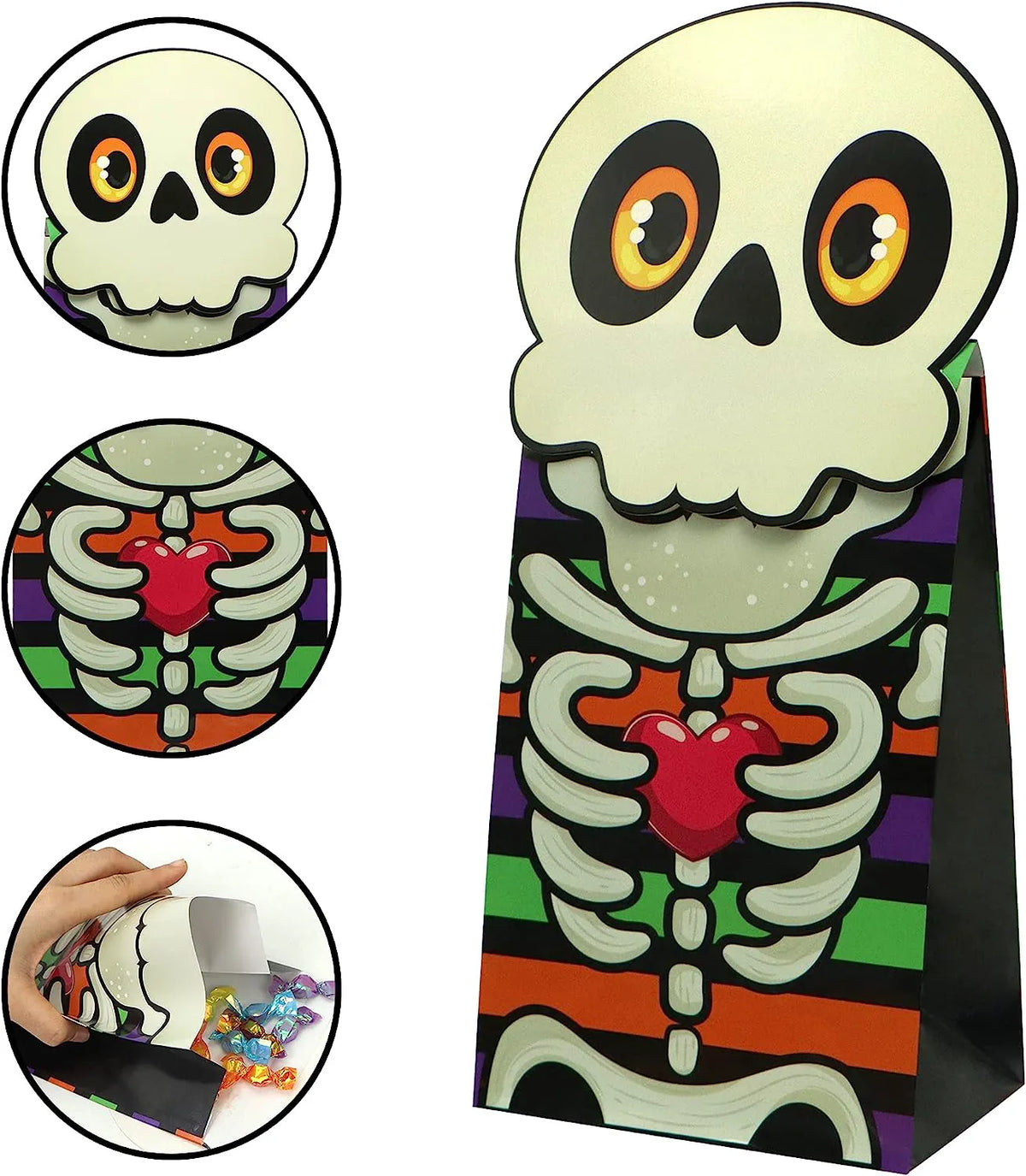 Halloween Die-Cut Flip Over Gift Bags (24 Pack)